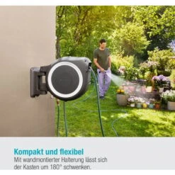 Gardena Wand-Schlauchbox RollUp M/L (weiß) 25 M -Garten Care Geschaft 95177955 2