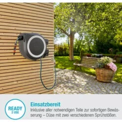 Gardena Wand-Schlauchbox RollUp M/L (weiß) 25 M -Garten Care Geschaft 95177955 5